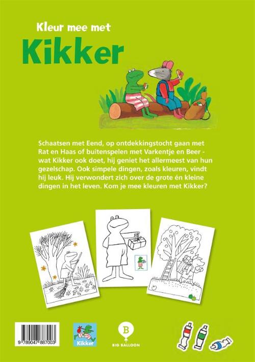 Kleur mee met kikker