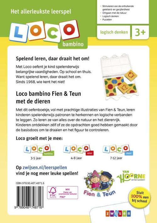 Loco bambino Fien & Teun met de dieren