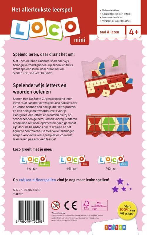 Loco mini De Zoete Zusjes spelen met letters en woorden