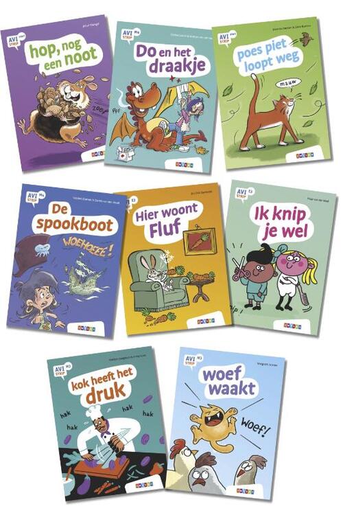 Pakket 2 AVI strips groep 3 en 4 (8 titels)