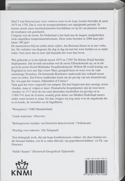 Duizend jaar weer, wind en water in de Lage Landen 1675-1750