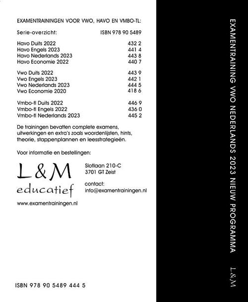 Examentraining Vwo Nederlands 2023