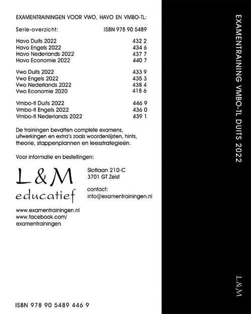 Examentraining Vmbo-tl Duits 2022
