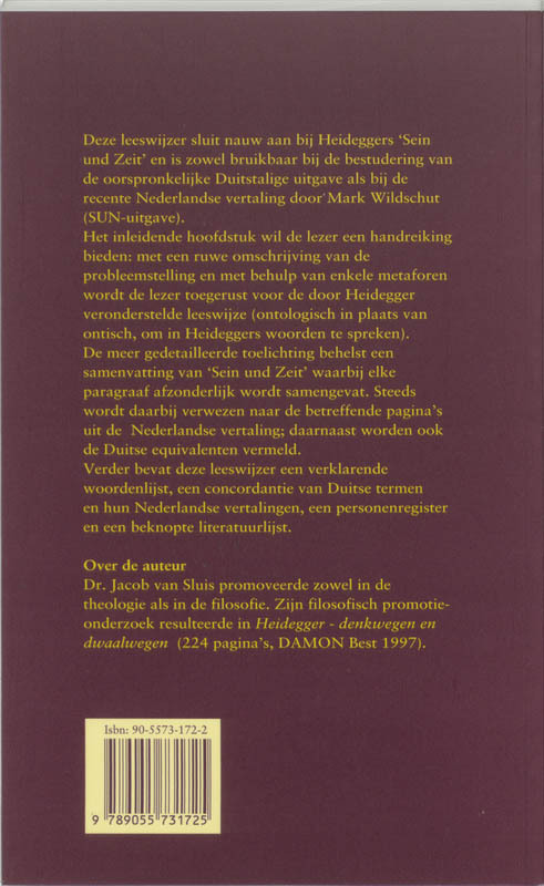 Leeswijzer bij 'Zijn en tijd' van Martin Heidegger