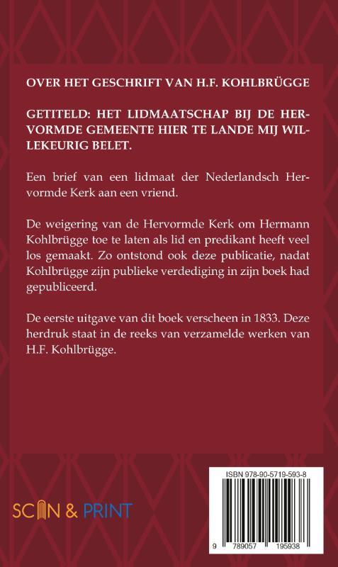 Over het geschrift van H.F. Kohlbrügge