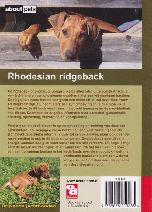 Over Dieren - Rhodesian ridgeback
