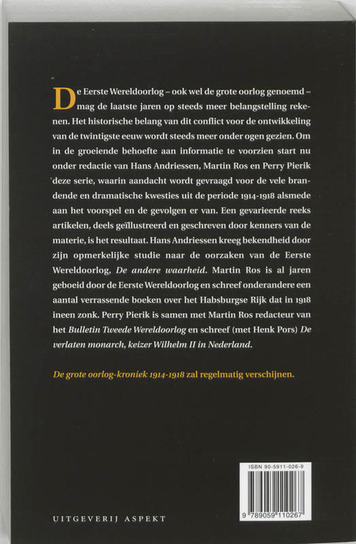 De grote oorlog, 1914-1918 De grote oorlog 1