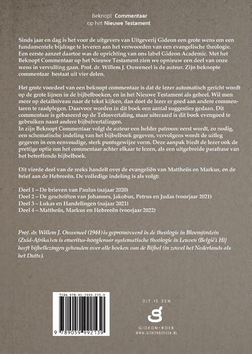 Beknopt commentaar op het Nieuwe Testament deel 4