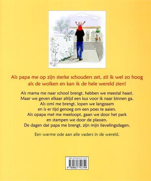 Hoog op papa's sterke schouders
