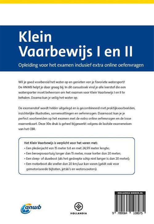 ANWB Cursusboek Klein Vaarbewijs I en II