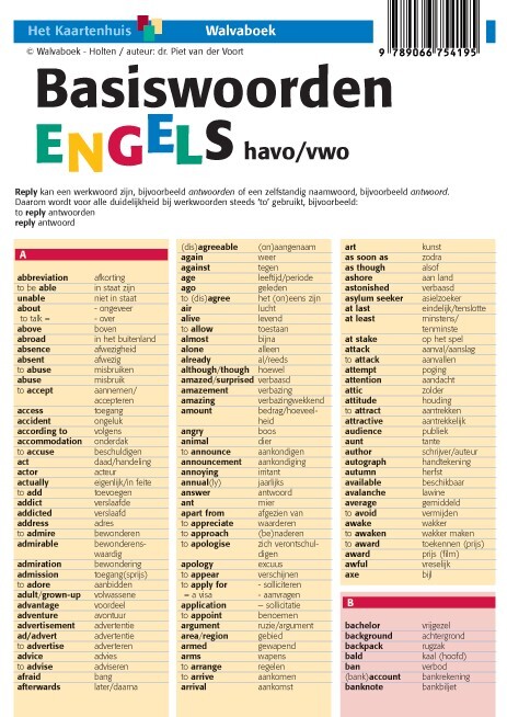 Basiswoorden engels