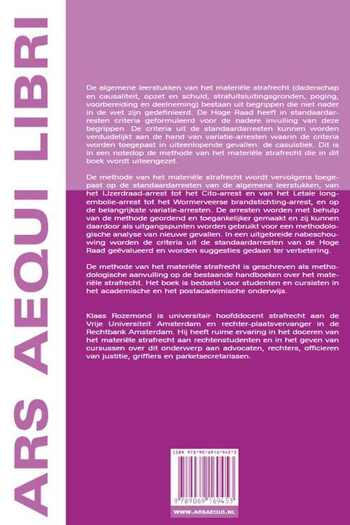 De methode van het materiële strafrecht