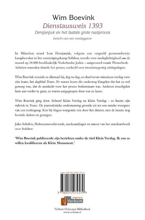 Verbum Holocaust Bibliotheek Dienstausweis 1393