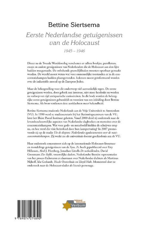 Eerste Nederlandse getuigenissen van de Holocaust, 1945-1946