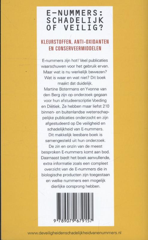 De veiligheid en schadelijkheid van E nummers