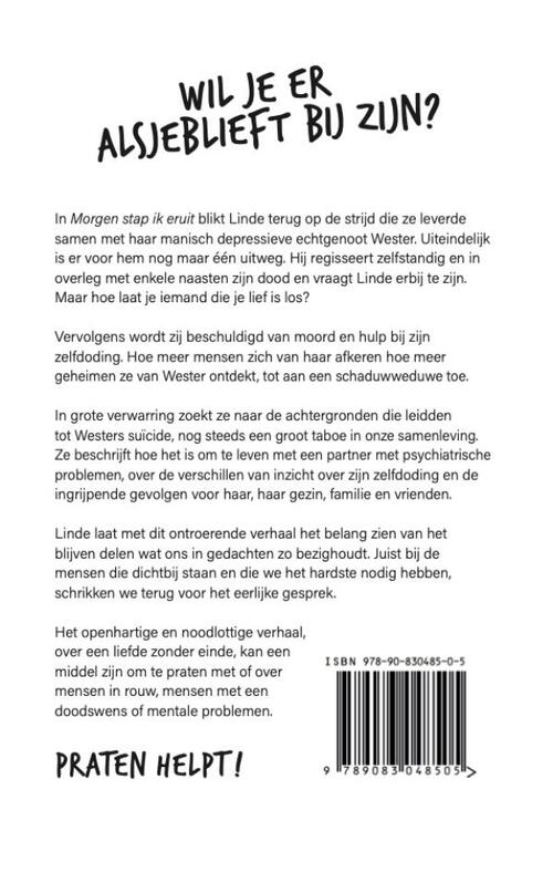 Morgen stap ik eruit