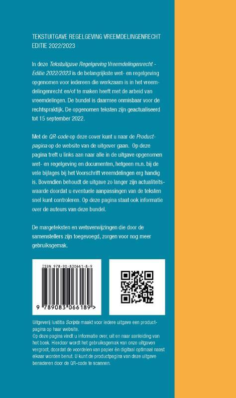 Tekstuitgave regelgeving vreemdelingenrecht