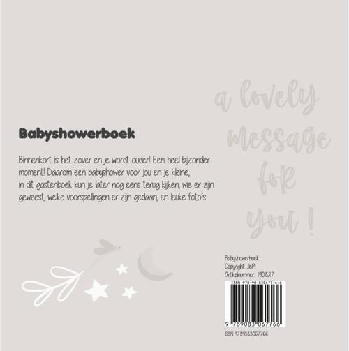 Babyshowerboek zand