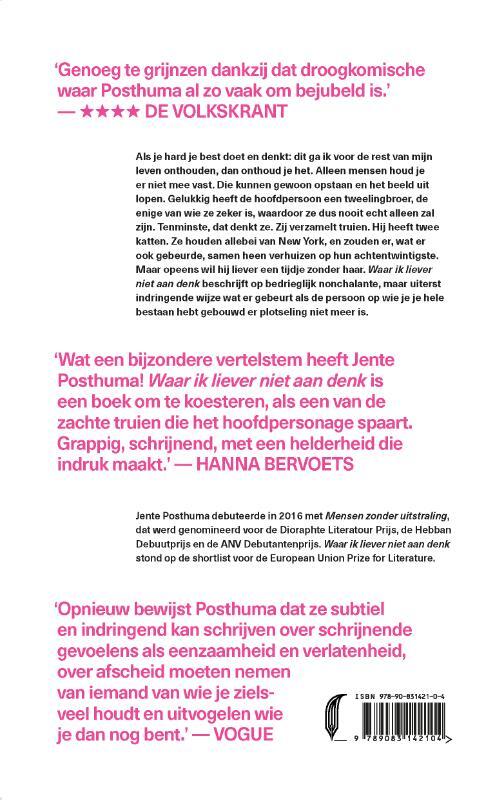 Waar ik liever niet aan denk