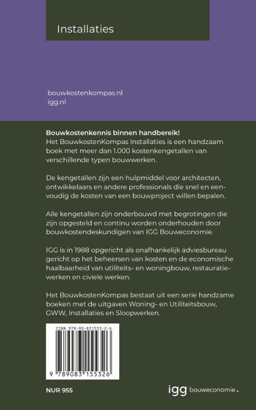 Bouwkostenkompas Installaties