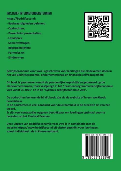 Bedrijfseconomie voor vwo