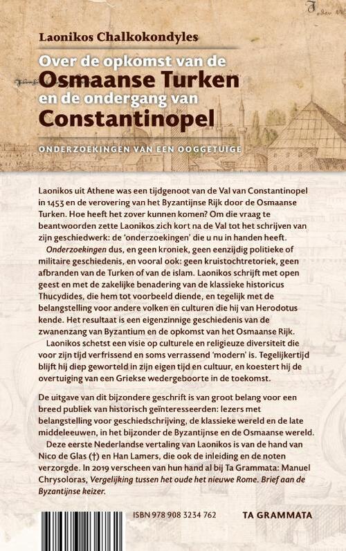 Over de opkomst van de Osmaanse Turken en de ondergang van Constantinopel