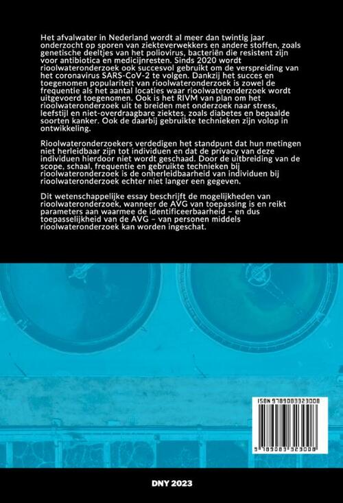 Rioolwateronderzoek naar het coronavirus SARS-CoV-2 en de AVG