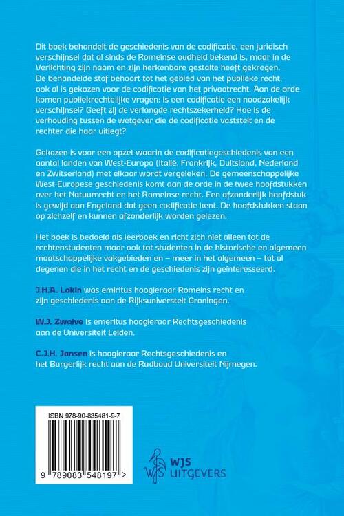 Hoofdstukken uit de Europese codificatiegeschiedenis