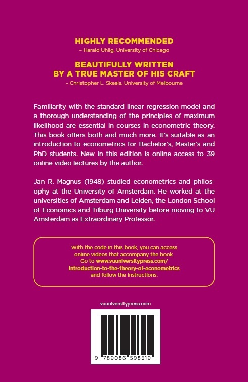 Introduction to the Theory of Econometrics