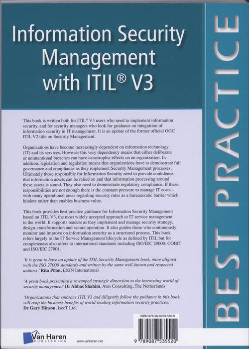 Information Security Management with ITIL V3