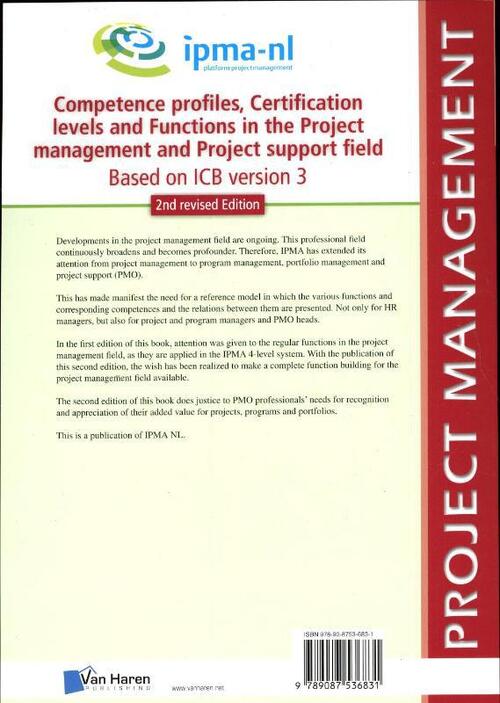 Competence profiles, certification levels and functions in the project management and project support environment