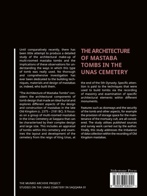 The Architecture of Mastaba Tombs in the Unas Cemetery
