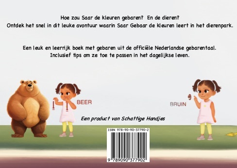 Saar Gebaar leert de kleuren in het dierenpark.