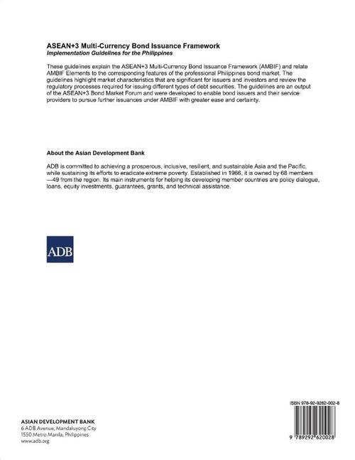 ASEAN+3 Multi-Currency Bond Issuance Framework