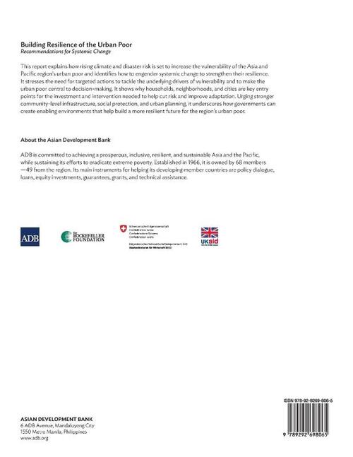 Building Resilience of the Urban Poor