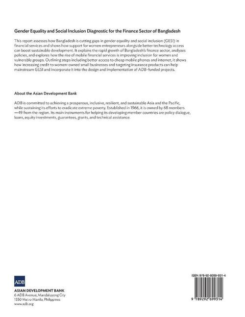 Gender Equality and Social Inclusion Diagnostic for the Finance Sector in Bangladesh