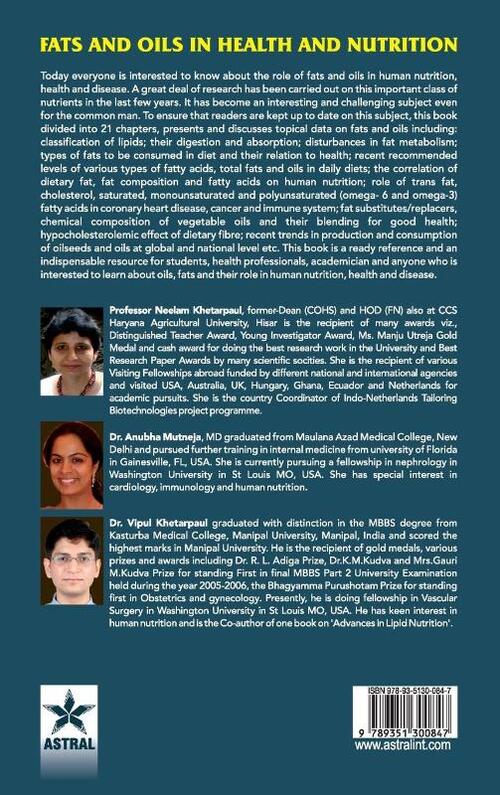 Fats and Oils in Health and Nutrition