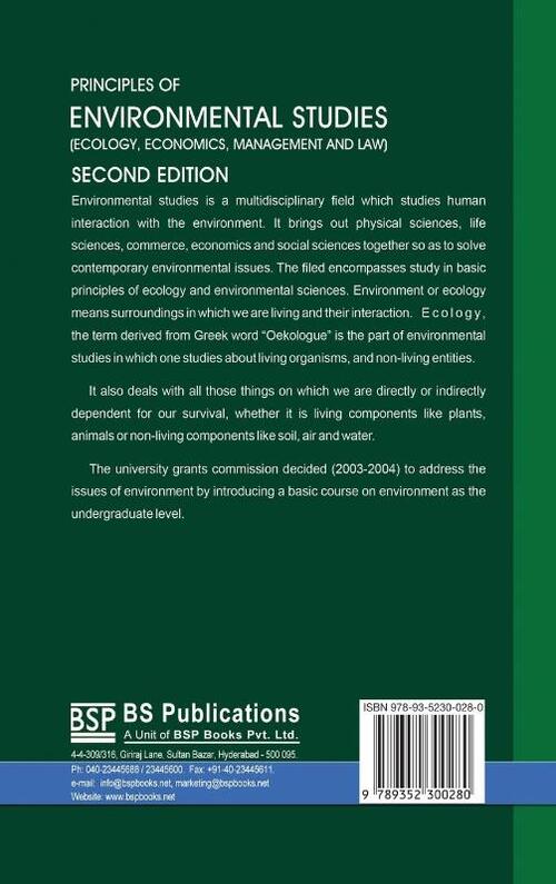 Principles of Environmental Studies