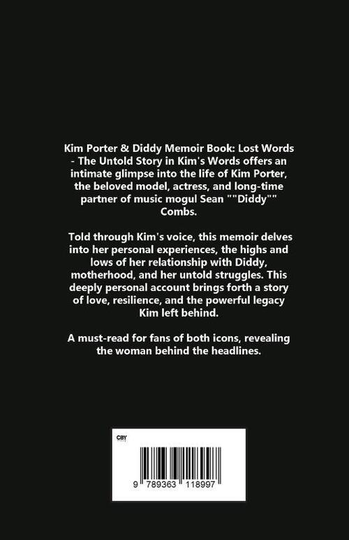 Kim Porter & Diddy Memoir - Lost Words Book