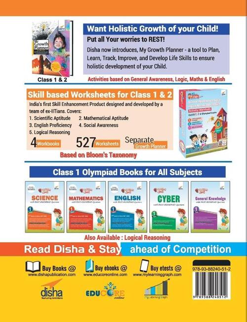 28 Mock Test Series for Olympiads Class 1 Science, Mathematics, English, Logical Reasoning, Gk & Cyber