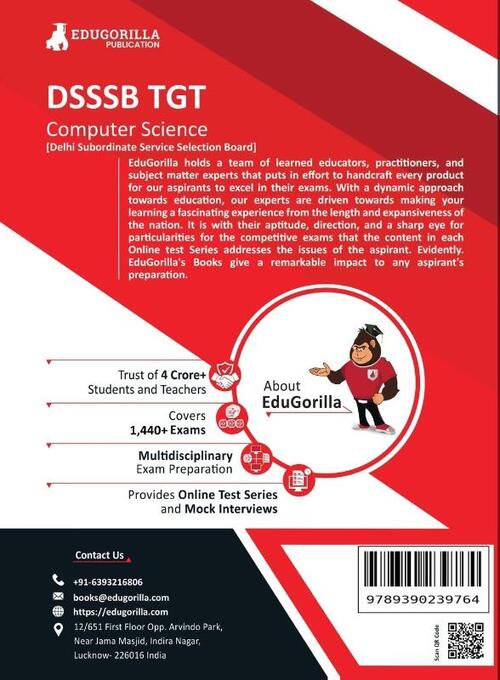 DSSSB TGT Computer Science Book 2023 (English Edition) - Trained Graduate Teacher - 10 Full Length Mock Tests (2000 Solved Questions) with Free Access to Online Tests