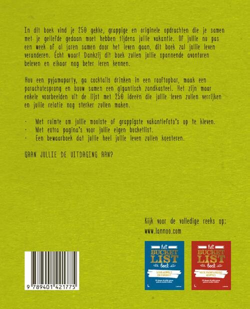 Het Bucketlist boek voor koppels met vakantie