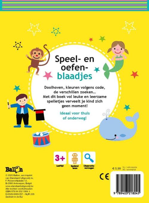 Speel- en oefenblaadjes 3+ (geel)