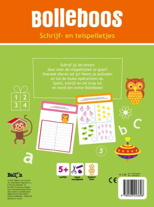 Schrijf- en telspelletjes 5+