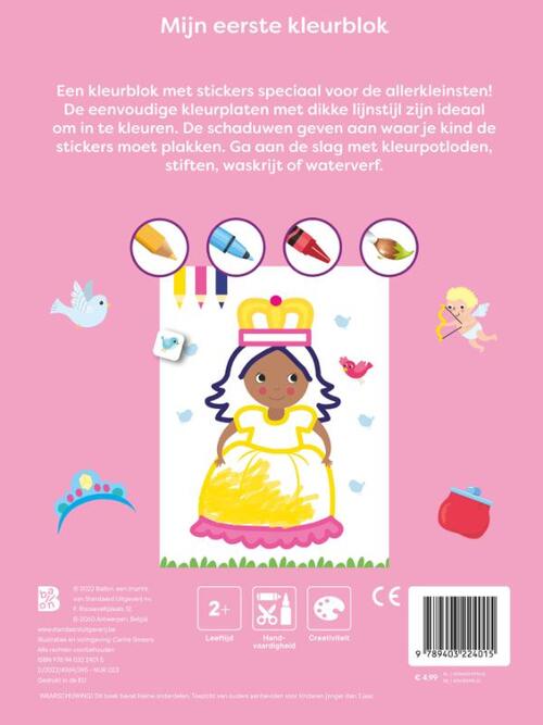 Mijn allereerste kleurblok met stickers Prinsessen