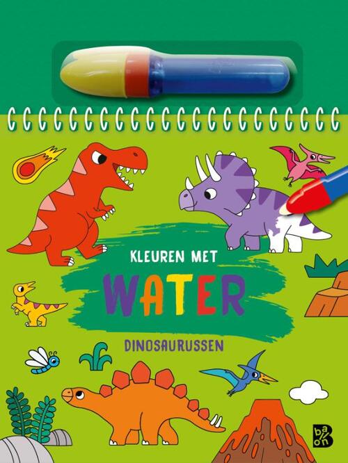 Ik kleur met water: Dinosaurussen
