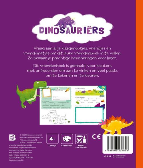 Mijn eerste vriendenboek: Dinosauriërs