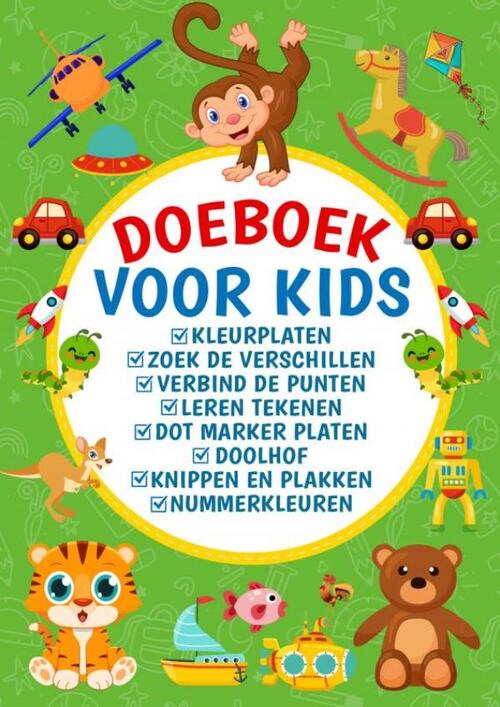 Doeboek Kinderen, met Zoek de Verschillen, Knippen, Plakken