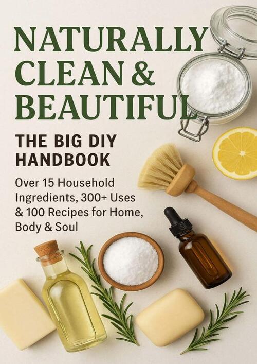 NATURALLY CLEAN & BEAUTIFUL : The Big DIY Handbook – Over 15 Household Ingredients, 300+ Uses & 100 Recipes for Home, Body & Soul
