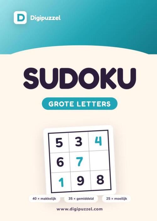 Digipuzzel Sudoku Grote Letters